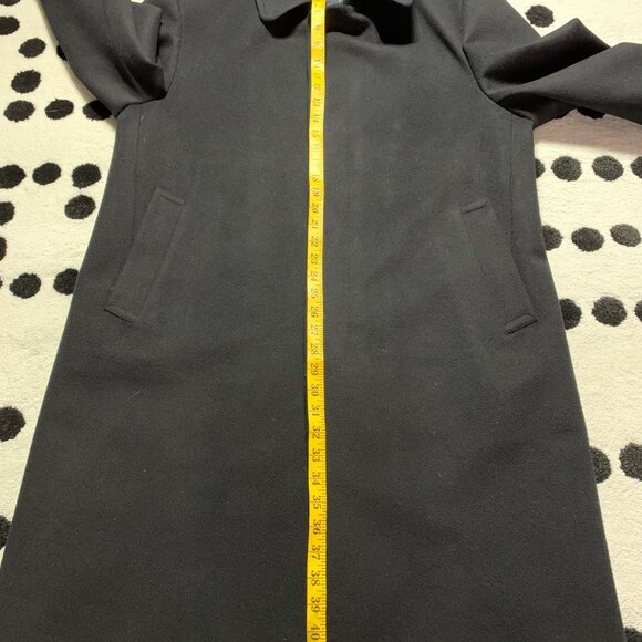 Nautica Overcoat Slater Mens 42R Black Wool Cashmere Trench Coat Jacket - Picture 15 of 16